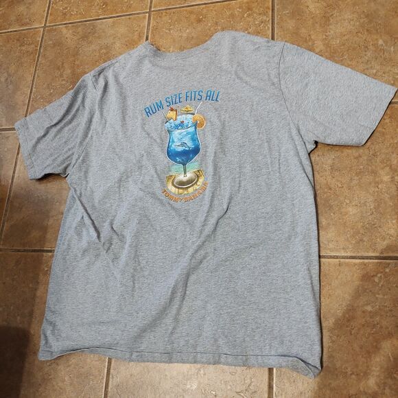 Tommy Bahama Rum Size Fits All T-shirt Men's Gray Short Sleeve Cotton Sz XL - Picture 2 of 7